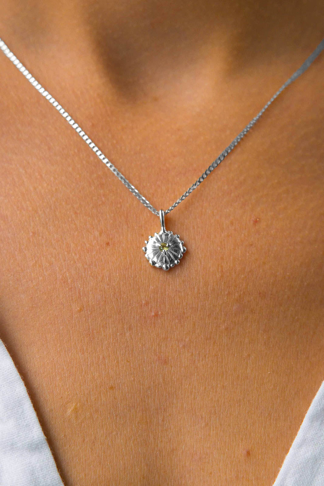 SAPPHIRE SUN NECKLACE | SILVER - Neij Jewellery, Necklaces