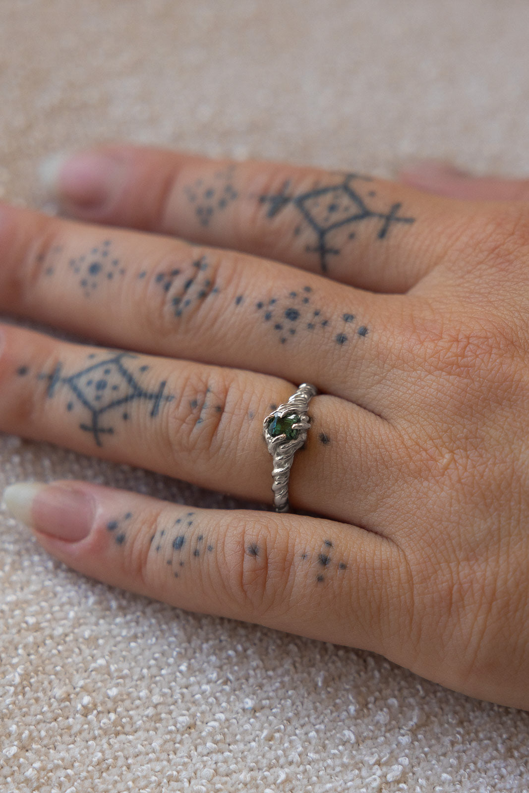 TOURMALINE WAVE RING | SILVER - Neij Jewellery, Rings