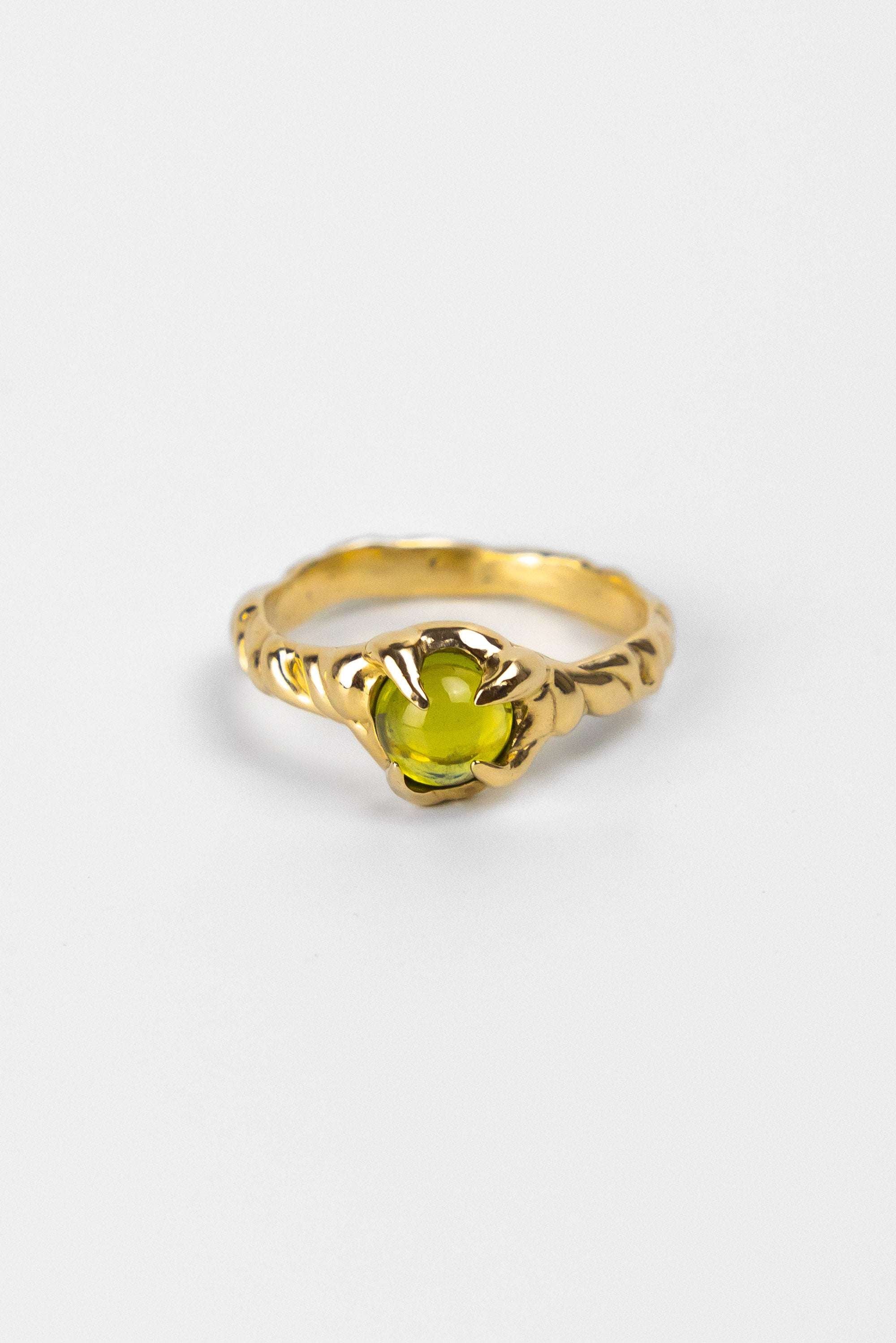 PERIDOT WAVE RING - Size M - Neij Jewellery