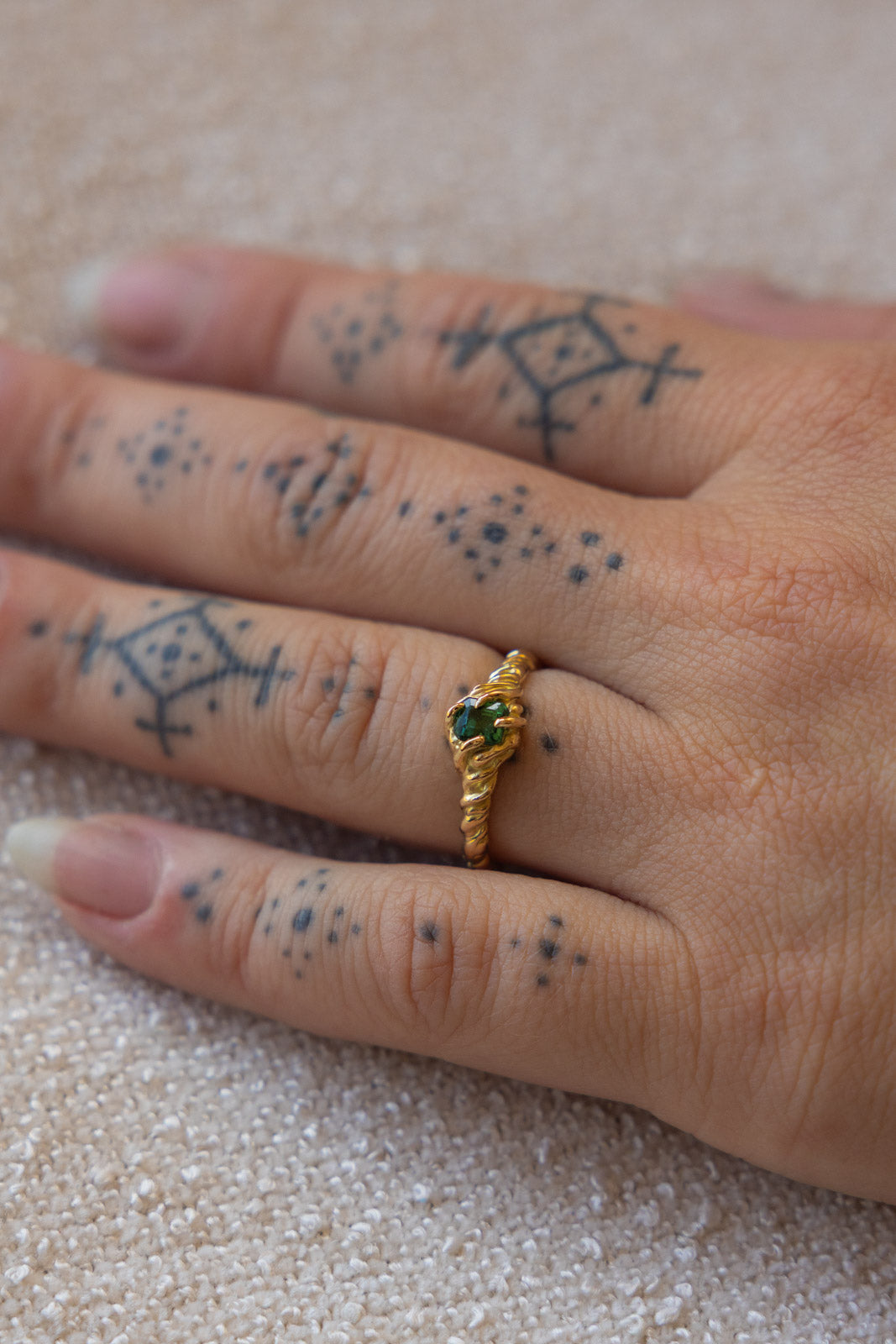 TOURMALINE WAVE RING | SOLID GOLD - Neij Jewellery, Rings