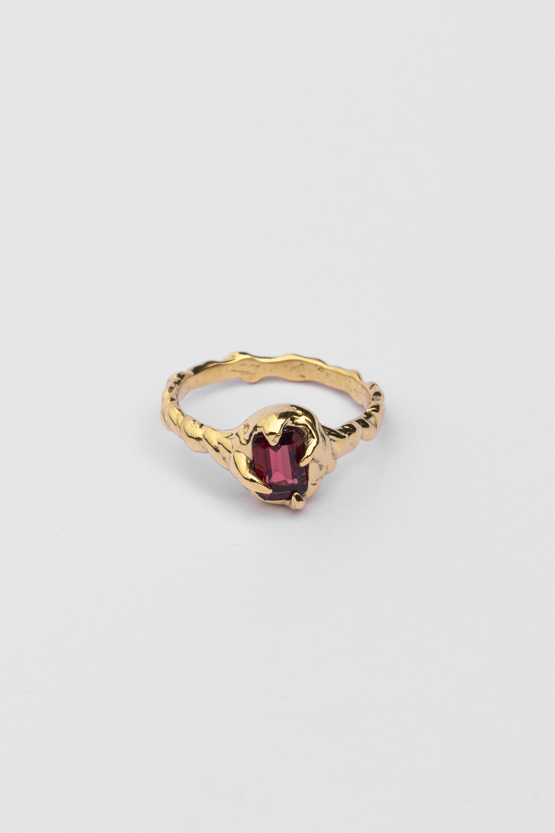 GARNET WAVE RING - Neij Jewellery